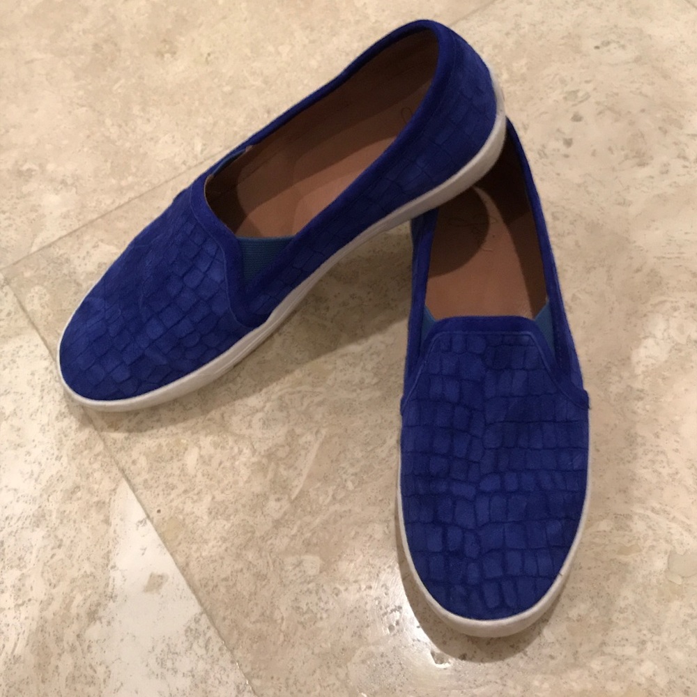 Blue Suede Joie Slip on Sneakers